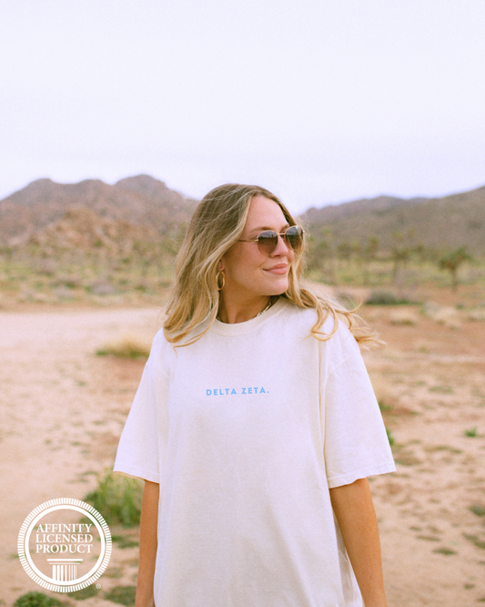 Simple Blue and White Sorority Tee